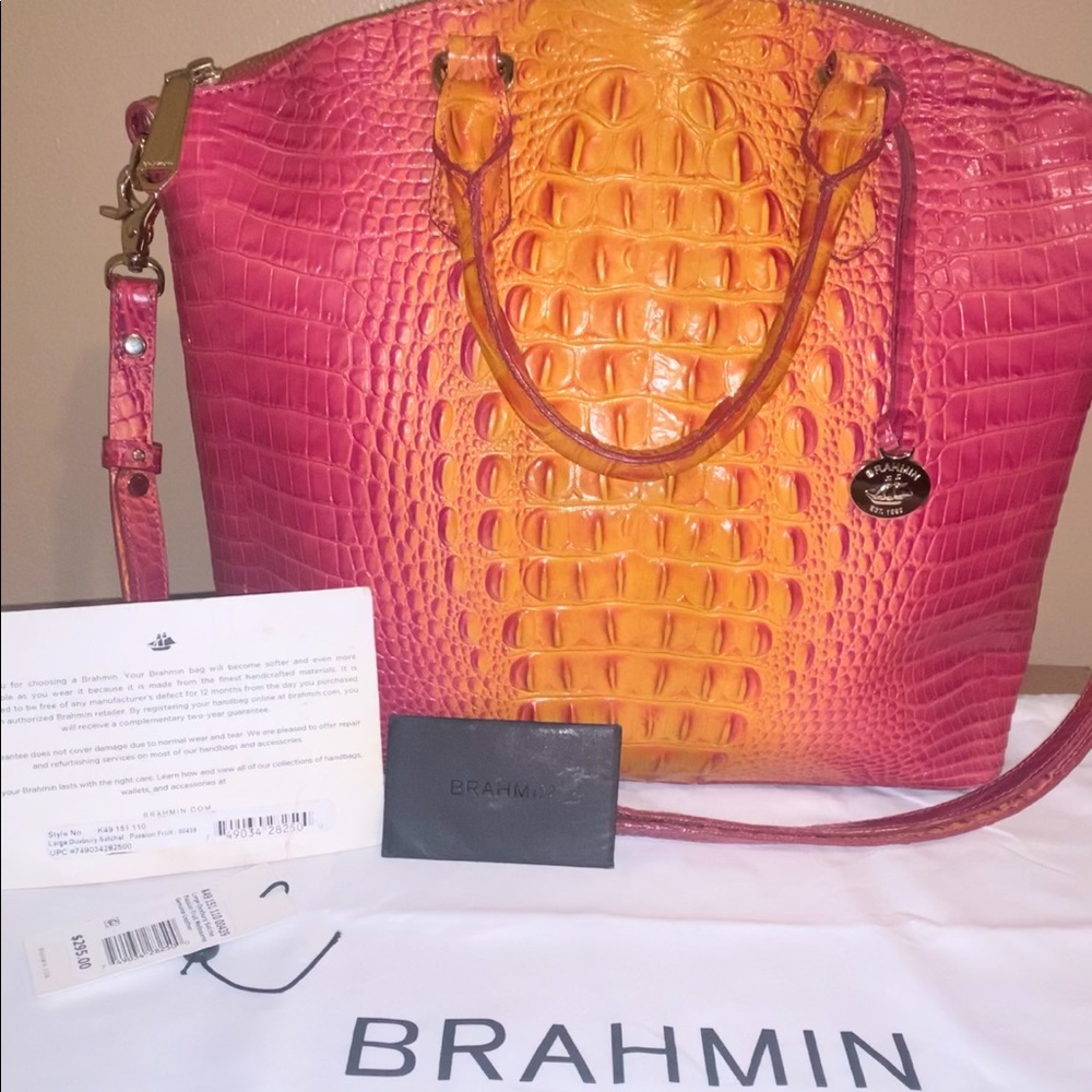 Brahmin Large duxbury satchel PASSION FRUIT